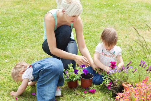 Outdoor patio surface cleaning and weed removal in Colney Hatch